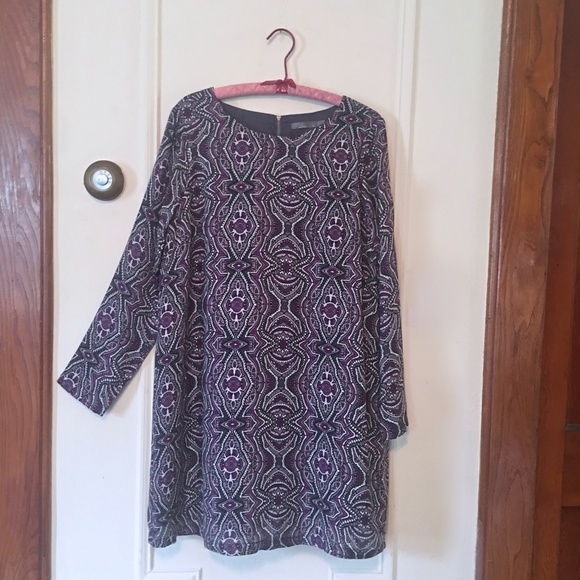 prAna CeCe Purple + Grey Medallion Shift Dress XL - Picture 2 of 7